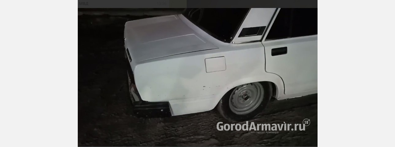 Автоинспекторы Армавира задержали 16-летнего парня за рулем «ВАЗ 2107»