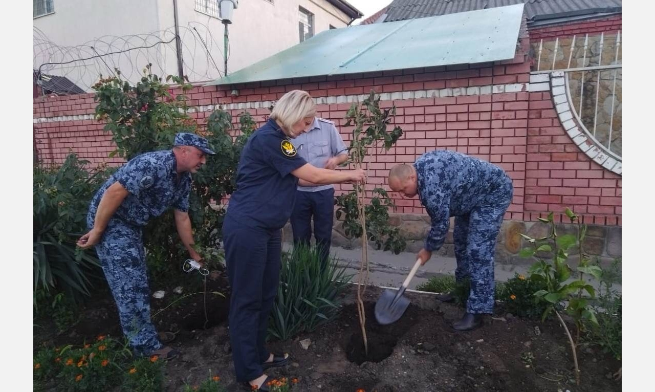 Сотрудники ИК-4 Армавира приняли участие в эколого-патриотической акции «Лес Победы»