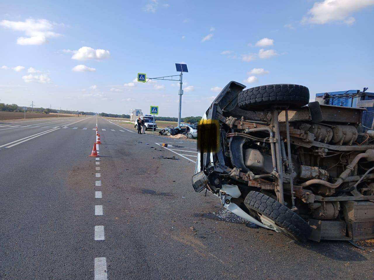 Водитель погиб и 2 человека травмированы при ДТП на автодороге «Армавир-Отрадная»