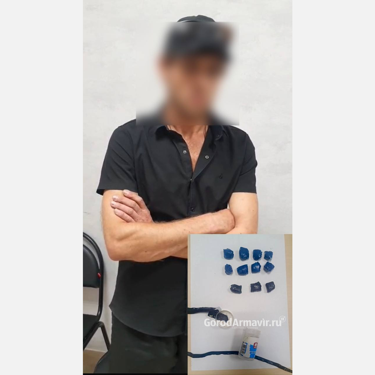 Рецидивист с 11 свертками «синтетики» задержан на Вокзальной в Армавире 