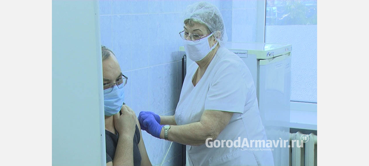 В Армавире делают до 50 прививок от коронавируса в сутки 