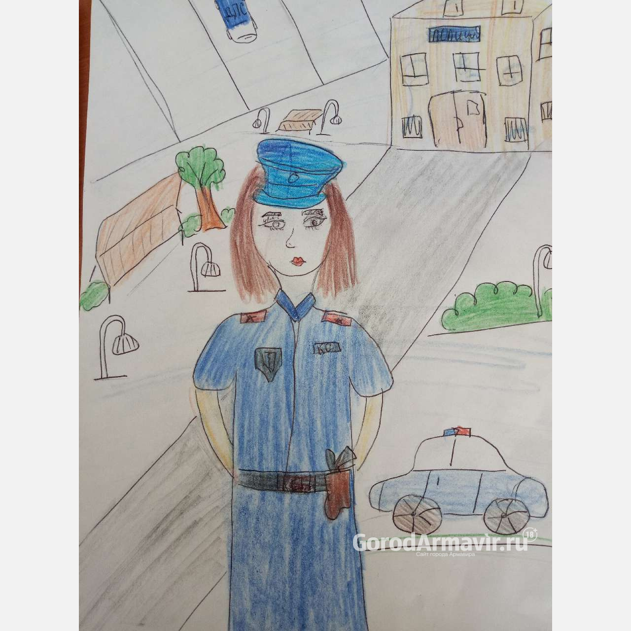 Рисунок полицейского для детей