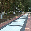 В Армавире в городской роще делают дорожки из чудо-плитки