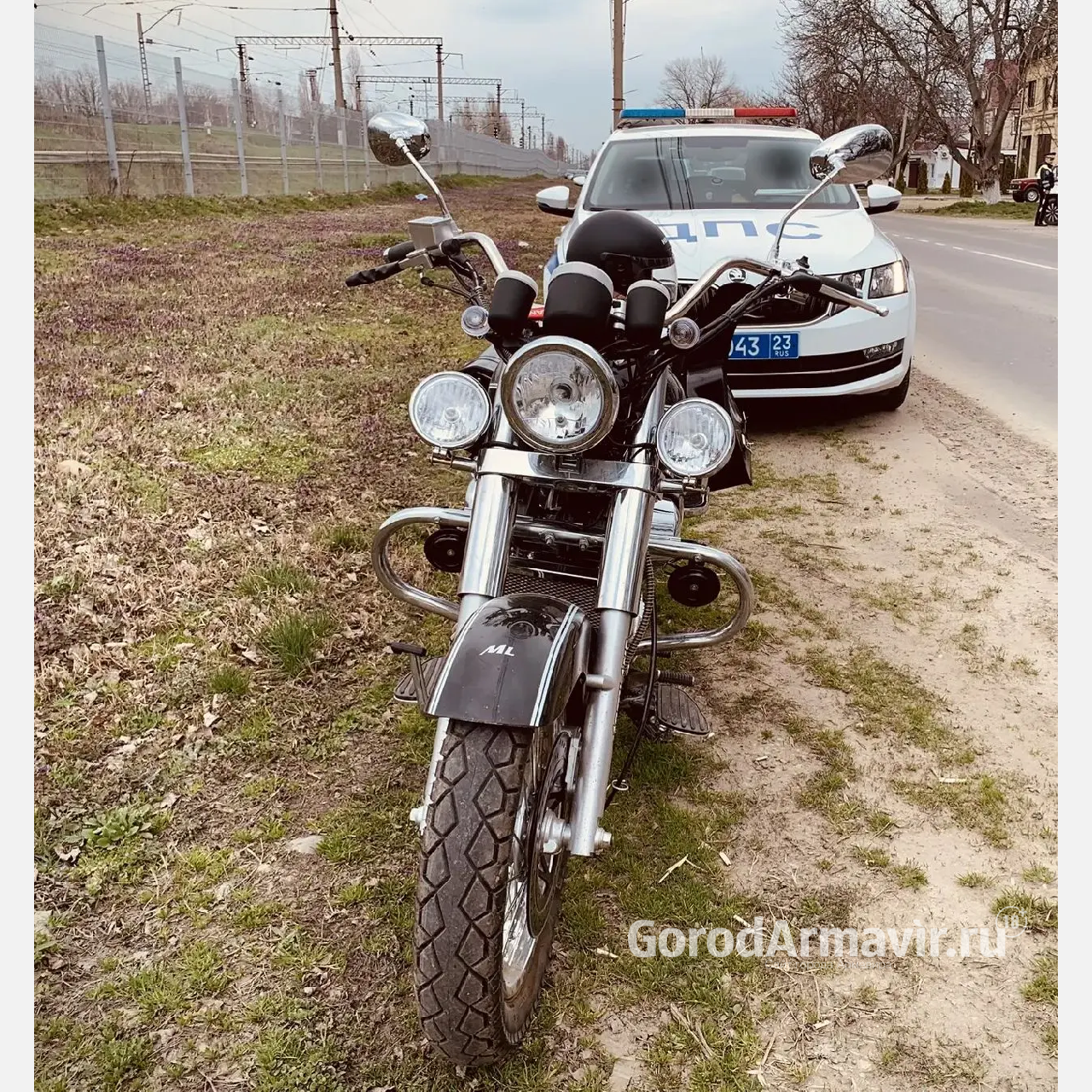 Мотоциклист без прав из соседнего района катался по дорогам Армавира 