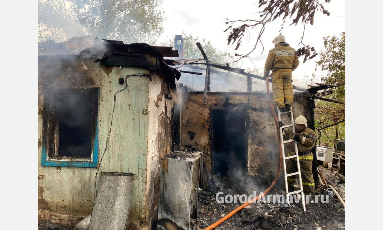 Житель Армавира погиб во время пожара в поселке Кирпичном