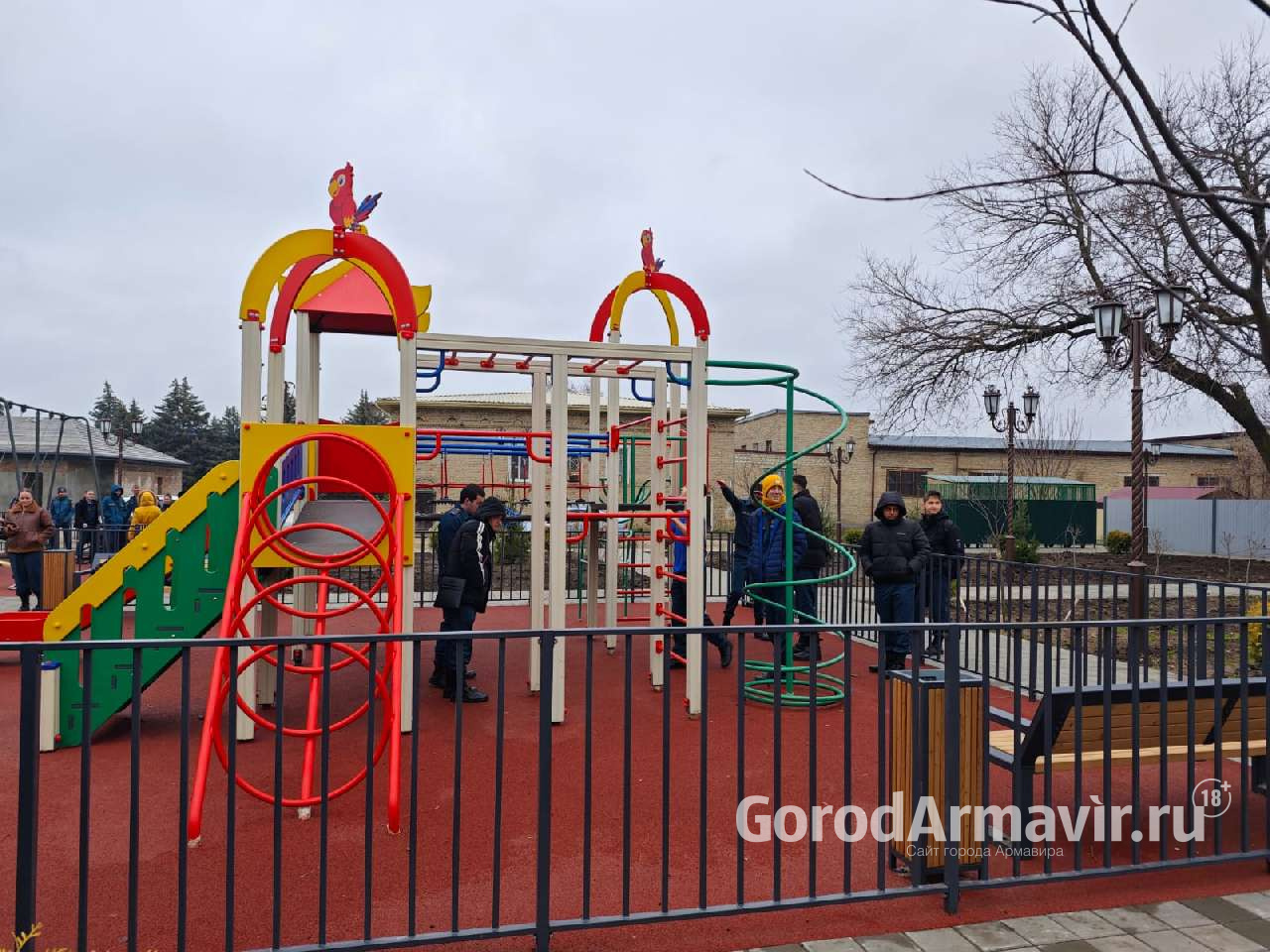 В Армавире открыли новую игровую площадку на Мясокомбинате