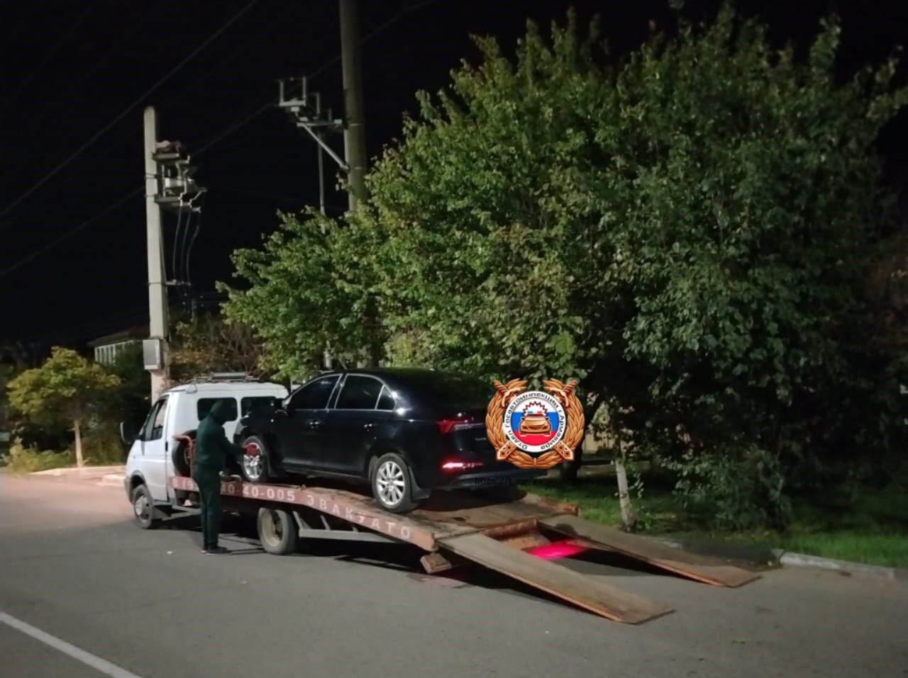 Пьяный водитель на затонированнном автомобиле задержан ночью в Армавире 