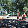 В Армавире завершается ремонт детской площадки по Тургенева, 309