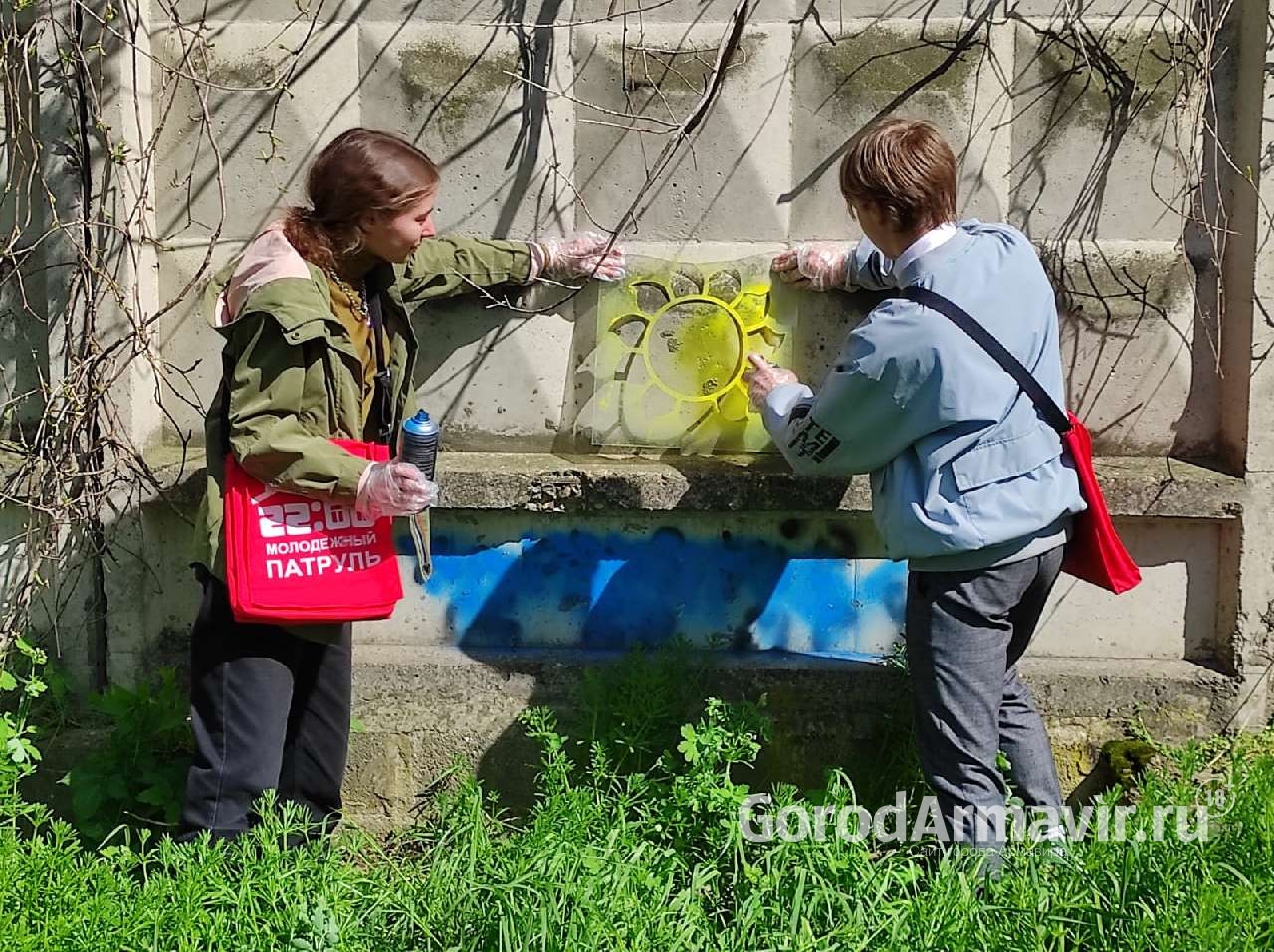 В Армавире в рамках акции «Кубань без наркотрафарета» уничтожено 15 надписей 