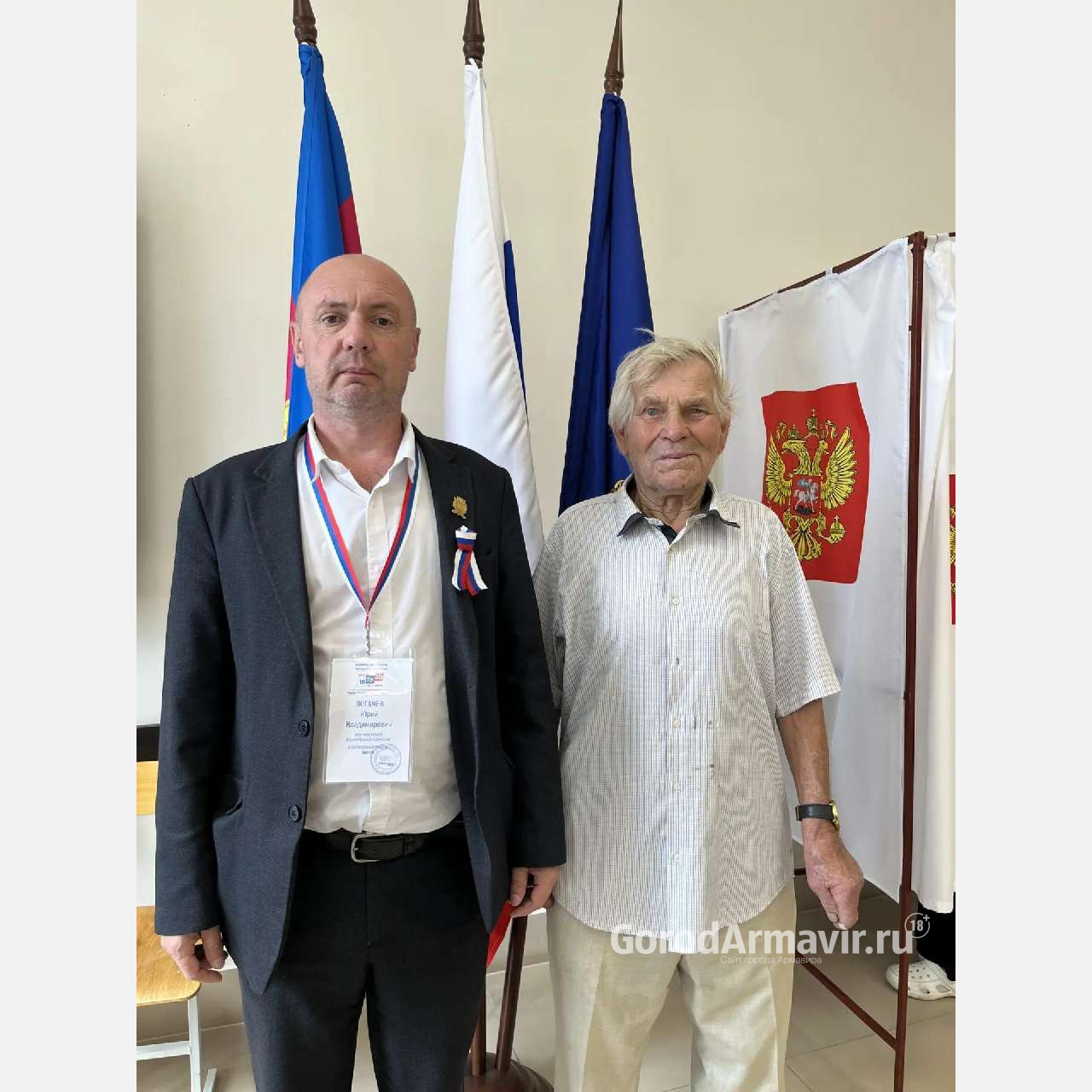В Армавире в АГПУ проголосовал 90-летний Иван Александрович Громадский 