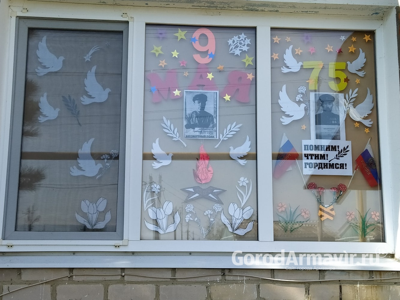 Армавирцы активно принимают участие в акции «Окна Победы»