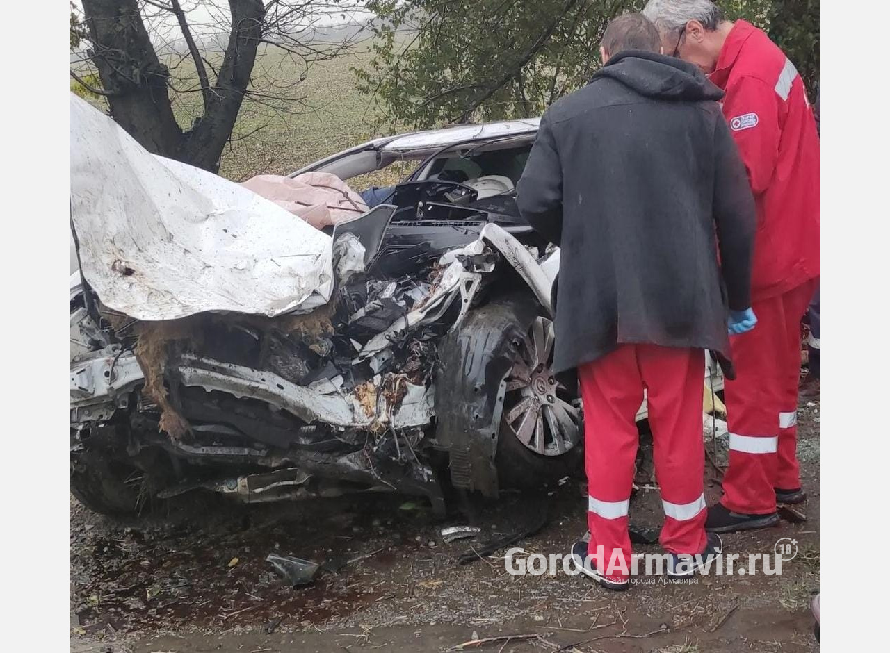 Спасатели Армавира деблокировали врезавшего в дерево водителя на ФАД «Кавказ»