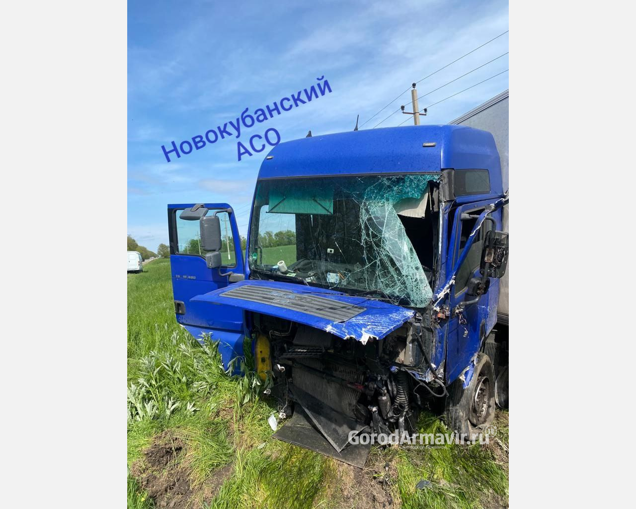 Водитель «Газели» пострадал в ДТП с грузовиком на трассе «Армавир-Курганинск»